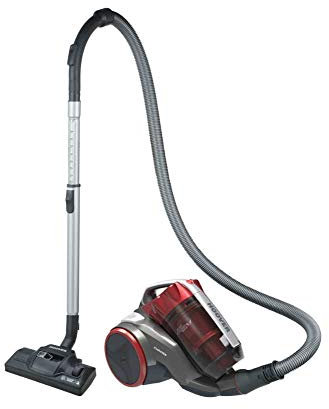 Hoover Khross KS30PAR, Beutelloser Bodenstaubsauger, Multizyklon-Technologie, Kunststoff Aluminium, Rote Oberfläche, 550 W, 1.8 liters, 79 Dezibel