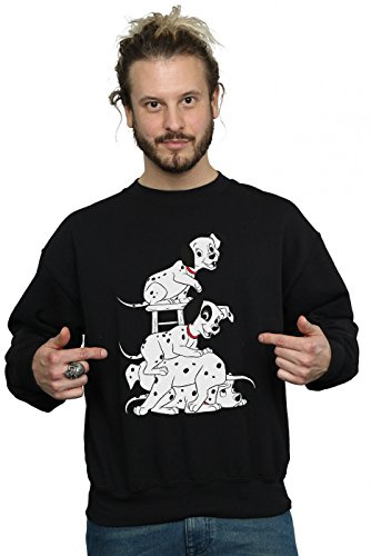 Disney Men's 101 Dalmatians Chair Sweatshirt Black XXX-Large