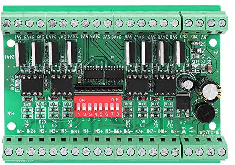 Vikye 8-Kanal NPN/PNP zu NPN 5V / 24V Pegelwandlermodul Rechteckwelle verstärken Signalumwandlungsmodul Pegelwandler 10MHz, Umwandlungs- und Verstärkungsschaltung, gute Welle, starkes Fahrvermögen