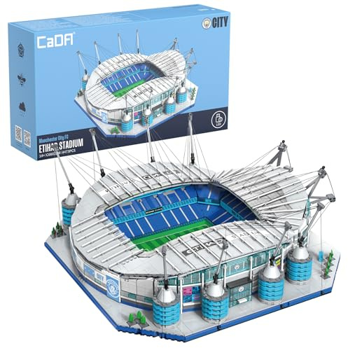 CaDA Manchester City Football Stadium - 4473 Piece Brick Model Kit C66022W | Officially licenced model of the Etihad stadium with detailed design