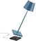 Zafferano, Poldina Pro Lampe, Kabellose, Wiederaufladbare Tischlampe mit Touch Control, Auch für den Außenbereich Geeignet, Dimmer, 2200-3000 K, Höhe 38 cm, Farbe Avio Blau