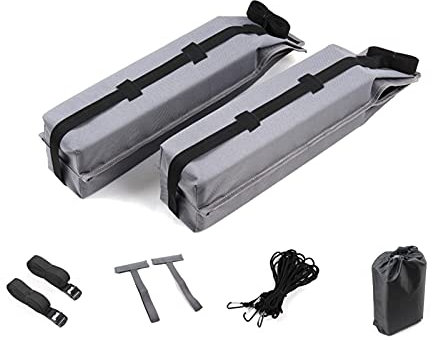 luukiy Galerie De Toit De Voiture Universelle, Barre De Toit, Toit Pliable Porte-Bagages pour Kayak Skis Surfs, Chargement Maximum 75kgs, Standard