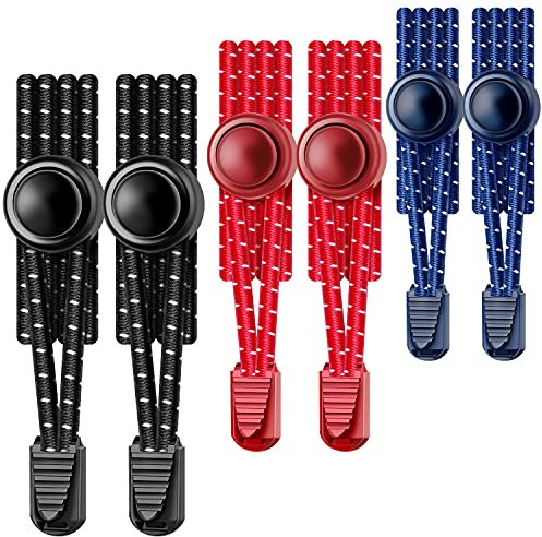 UpUGo Paquete de 3 Cordones Sin Atar, Cordones Elásticos, Talla única Para Adultos