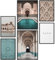 Papierschmiede® Mood Poster Set Arabic Old Town, Bilder Wohnzimmer Deko Schlafzimmer, 2x DIN A4 und 4x DIN A5, Arabisch beige türkis Orientalisch - ohne Rahmen