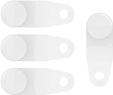 Facaimao 100 guías transversales de plástico blanco para barra de cortina, portadores de barra para ventana, puerta, cortina de ducha