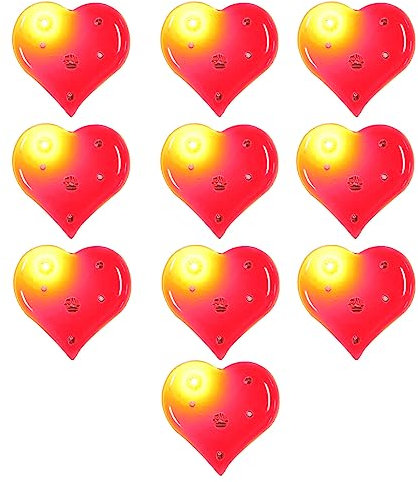 Beaupretty LED Herz Brosche Anstecker mit Licht: 10 Stücke Lustige Pins Emaille Anstecknadeln Denkmal Gastgeschenk Mitgebsel Geschenke für Kinder Erwachsenen Hochzeit Leuchtende Schmuck
