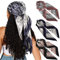 CHLINS Damen Us-chlins-ry4372 Kopftuch, Schwarz + Leder Lila + Marineblau, 9090 cm / 3535 inches