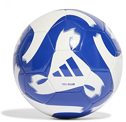 adidas Unisex Ball (Machine-Stitched) Tiro Club Football, White/Team Royal Blue, HZ4168, 4
