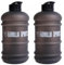 GORILLA SPORTS® Bouteille d'eau – Simple ou Lot de 2, 2,2 litres en plastique sans BPA, anti-fuite, avec poignée, rouge/noir – Gourde de gym, pour la course, le fitness, le vélo, la randonnée