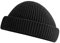 Roughtex Fisherman Beanie Rippstrick Fischermütze Kurze Strickmütze Flache Kuppe rPET Schwarz