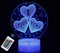 Synchain 3D optische Nachtlicht-Illusion, 3D optische Illusion LED-Lampe, 3D-Illusion, 16 Farben ändern mit Fernbedienung, für die Familie von Freunden und Kindern