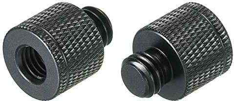 sourcing map 2Stk. Mikrofonständer Adapter M8 Buchse auf 3/8 Stecker Kameragewinde Adapter für Mikrofonstativ Schwarz