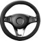 Avesteir Universal Funda Volante 37-39 cm, Suave Antideslizante Transpirable Cubre de PU Cuero, Cubierta sin Anillo Interior, Accesorios Coches Interior Decoracion (Negro)
