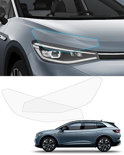 KKTR-CAR Frontscheinwerfer Klarer Schutz PPF Folie für Volkswagen ID.4, Überlappende Scheinwerfer Schutzfolie VW ID.4 Nebelscheinwerfer Schutzfolie (ID 4)