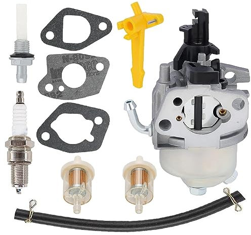 Hippotech Carburetor Replacement for Champion 196CC Power Equipment 100118 20-22 Ton Log Splitter Replace 26.131000.00 with Fuel line Spark Plug Kit
