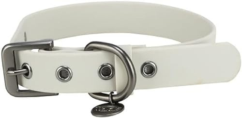 TRIXIE CityStyle Hundehalsband Gr. M–L, 40–47 cm/25 mm – hellgrau | sorgfältiges PVC, wasserabweisend und abwischbar – verstellbar, pflegeleicht und ideal für jedes Wetter