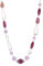 FULU AUTUMN Collana da Donna in Argento con Perline Lunghe Collana a Catena Maglione Bohémien Bigiotteria di Cristallo Regali di Compleanno per la Fidanzata(07-Purple)