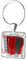 Musik-Liebes-Akkordeon-Kunstbild quadratischer Schlüsselanhänger Glas Musikinstrument Foto Schlüsselanhänger, rot, 35