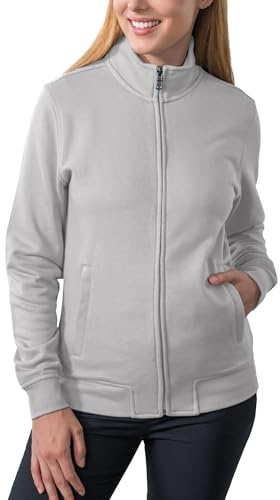 HRM Damen Premium Full-Zip Sweat Jacket I Fair Trade Damen-Sweatjacke, 360 g/m² I Aus 70% Baumwolle & 30% recyceltem Polyester