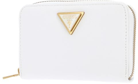 GUESS Damen Cosette, Medium Zip Around Wallet, Weiss/opulenter Garten, Einheitsgröße