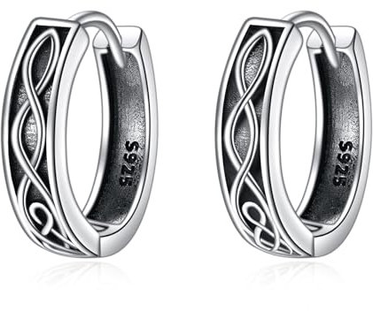 YFN Schwarze Ohrringe Herren 925 Sterling Silber Wikinger Rune Schwarz Ohrringe Geburtstag Geschenke für Männer Frauen (Die Kelten)