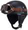 Casque Moto Vintage Casques Jet ECE Homologué Casques Bols Casque Mobylette Homme Et Femme avec Lunettes Demi-Casque De Moto Allemand Rétro Casque Ouvert pour Cruiser Scooter 1,L:59-60CM