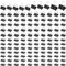 HoAhaMay 130 pcs raccoglitori neri, 15mm/19mm/25mm/32mm/40mm/50mm set raccoglitori metallici, cartelle pieghevoli per cancelleria, carta, cartelle multiuso per uso scolastico, domestico e ufficio ﻿