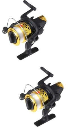 VANZACK 2 Stück 200 Metallspule Fishing Reel freilaufrolle Angeln Schnurspuler für Angelrollen Baitcastrolle Angelrollen mit Schnurzähler Welsrollen Mikro-Angelrolle Baitcaster Rollen