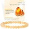 Bivei Citrin - Reichtum & Erfolg - Perlenarmband für Frauen 6mm Halbedelstein dehnbarer elastischer Schmuck Yoga Geschenke