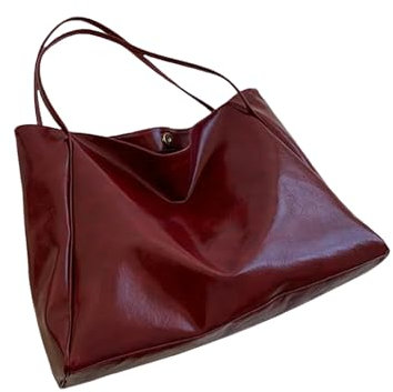 BPKKLLSU Umhängetasche Damen Herbst Und Winter Große Kapazität Weiche Leder Umhängetasche Retro Casual Handtasche-c