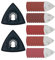 QLEUIFT Lot de 52 Patins de ponçage triangulaires de 80 mm, Crochet et Boucle pour Tampon de ponçage Triangulaire oscillant Multifonction de 8.9 cm, pour Bois/plâtre, Autres Surfaces