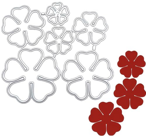 UEIOAVL Troqueles para álbumes de recortes, 6 plantillas de estampado de metal troqueles de corte de metal con pétalos de rosa 3D para hacer tarjetas DIY