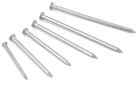 Stahlnägel für Mauerwerk, flache Rundkopfnägel, 20 Stück 304 Edelstahlnägel, Stahlnägel, Holzbearbeitungsnägel, Holzzementklammern, lange Nägel(8.0 Inch 200mm)