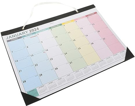 CAXUSD Wandkalender Englischer Monatskalender Für Tägliche Nutzung Praktische Und Einfache Papierkalender Mit Countdown- Für Büro Und Zuhause