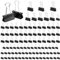 100 Piezas Pinzas Papeleria, 15 mm/19 mm/25 mm/32 mm, Clips Plegables de Metal, Clips Oficina, Negro Pinzas para papel para papelería escolar, artículos domésticos, material de oficina