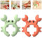 2PCS Crab Spoon Holder for Pan,Crab Silicone Spoon Rest,Spatula Holder,Anti-Scalding Silicone Utensil H-Older,Anti-Overflow Clip,Heat Resistant,Easy to Clean,Easy Gadgets for Kitchen,Green+Orange