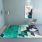 RUGMRZ Teppich Kinderzimmer Junge 200X250Cm Wohnzimmertisch Rund 21 Blau Fleckerlteppich Living Room Rug Moderne Minimalistische Geometrische Abstrakte Wohnzimmer Schlafzimmer Grün