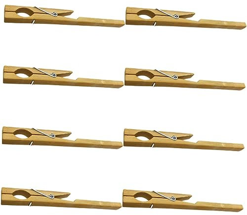 PRETYZOOM Lot De 8 Pinces Pour Tubes à Essai En Bambou, Clips De Serrage Solide Longue Poignée, Support Sécurisé Pour Tubes De Laboratoire Et Expériences Chimiques