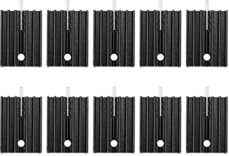 Hklshyd 10 Stueck 21x15x11mm Schwarz Aluminium Kuehlkoerper Fuer TO-220 MOSFET-Transistoren