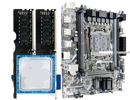 JGHFReW Ensemble de Carte mère de Jeu X99 avec processeur Xeon E5 2680 V4 et 16 Go de RAM ECC Double Canal DDR4 2133 MHz M.2 NVME Compatible avec Les Ordinateurs de Bureau