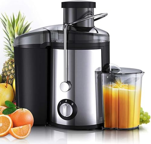 Spremiagrumi centrifugo 800 W, 2 velocità, con grande scivolo di alimentazione per frutta e verdura
