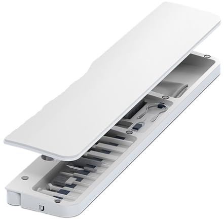 Handgelenkauflage für Tastatur Keyboard Wrist Rest Pad With Cleaning Kit Soft Memory Foam Cleaner Tools For Computer Tray Office Gaming(White)