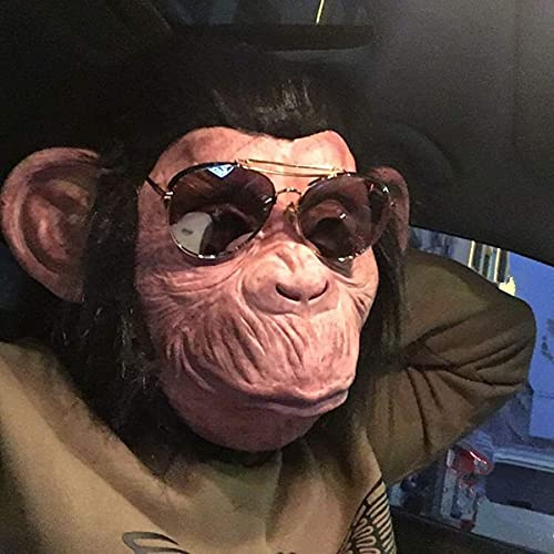 Latex-Gorilla-Maske, Orang-Utan, Cosplay-Kostüm, Neuheit, Tier-Affe, Vollkopfmasken, Kostüme mit Haaren, Halloween, Weihnachten, kreative Party-Requisiten