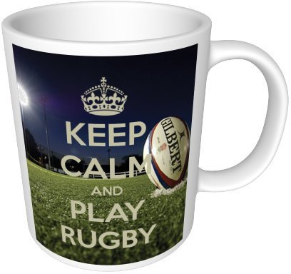 Keep Calm and Play Rugby - Ceramic Photo Mug #3