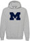 NCAA Offiziell lizenzierter College-Kapuzenpullover mit Universitätsteam, Farbe Primary Logo, Michigan Sport Grey, Medium