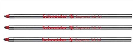 SCHNEIDER Express-Nachfüllpack, 56, mittlere Spitze, Rot, 3 Stück