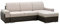 mb-moebel kleine Ecksofa Sofa Eckcouch Couch mit Schlaffunktion und Zwei Bettkasten Ottomane L-Form Wohnlandschaft Bruno (Beige + Braun, Ecksofa Rechts)