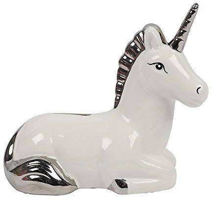 Paperchase Unicorn silver plated money box