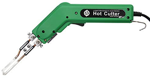 Huanyu Heißschneider 100W-250W Heißmesser Elektrisches Styroporschneider 600 ℃ Heißschneidegerät für Schwamm Wandtuch Stoff Seil Gurtschaum (220V, 100W+5cm gerade Messer)