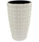 DARO DEKO Rattan Blumentopf hoch rund Ø 37cm x 60cm weiß